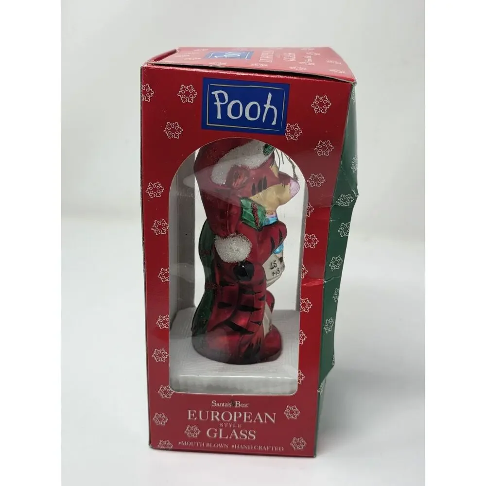 Winnie the Pooh TIGGER European Hand Blown Glass Christmas Ornament W/box
